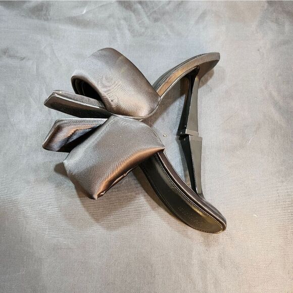 BRAND NEW FOREVER 21 SQUARE TOE SATIN THICK STRAP WOMEN'S SANDAL - Picture 6 of 15